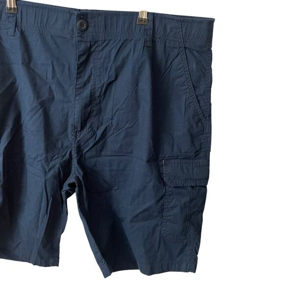 WearFirst Mens 42 Cargo Shorts Dark Blue Pockets Casual Cotton Stretch Basic - Picture 6 of 8